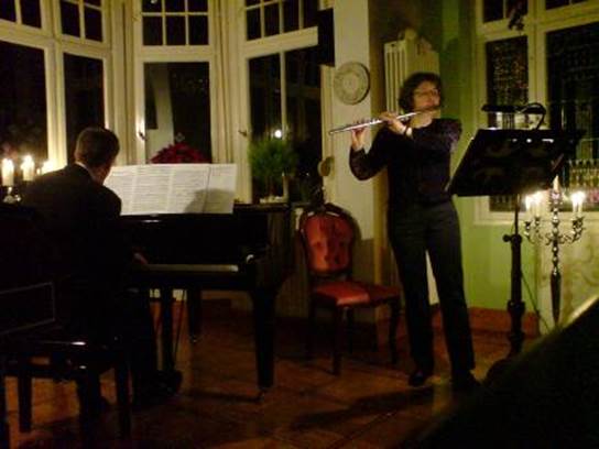 Peter Stilger am Fl�gel, Cornelia Plath an der Querfl�te